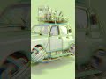Renault R4 Antigravity still front #3d #automobile  #3dmodeling