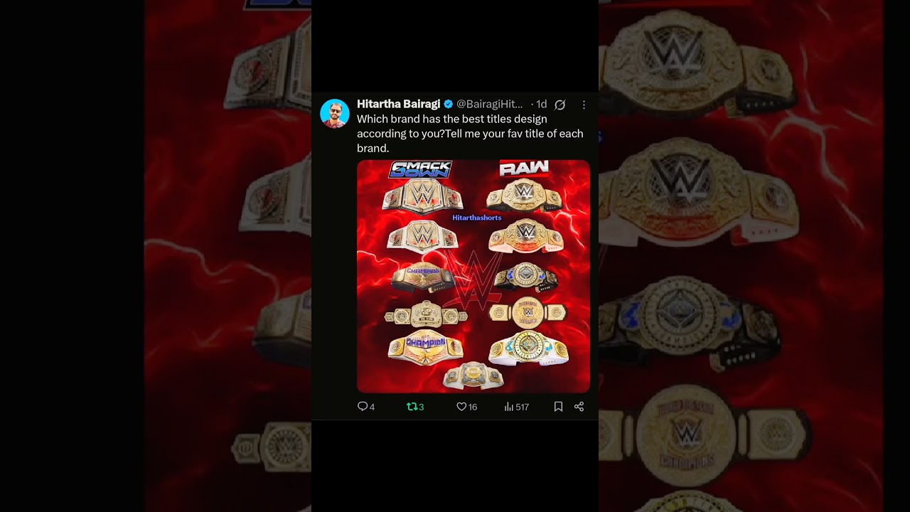 Which WWE Brand has the best titles?