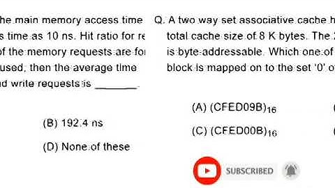 Week#2 Day#4:Imp. MCQs on Cache Memory | COA| NTA NET CSE June 2021
