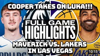 Cooper Flagg Vs. Luka Doncic Mavericks Vs. Lakers In Las Vegas