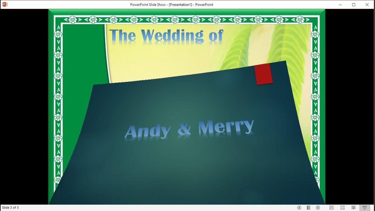 PowerPoint Training |How to Make Digital Wedding Invitation in ...