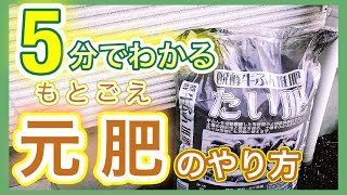 【5分でわかる】元肥のやり方　～狭い庭で家庭菜園～