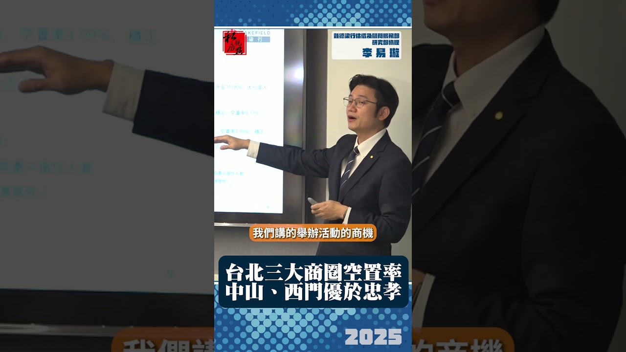台北三大商圈空置率 中山西門優於忠孝商圈｜戴德梁行估價及顧問服務部研究部協理李易璇 ｜ 富比士地產王