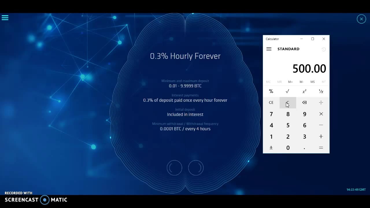 Bitcoins Brain   Calculations Seed Recover   7 2% Daily   0 3% 0 31% Hourly