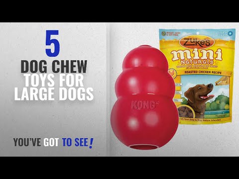 top-5-dog-chew-toys-for-large-dogs-[2018-best-sellers]:-kong-classic-dog-toy,-large,-red