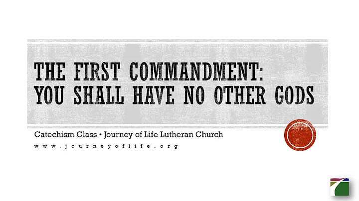 Ten Commandments — 1 — You shall have no other gods