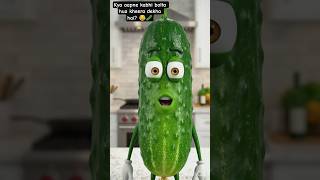 🥒 Talking Cucumber Gives Healthy Advice 😂 | Funny AI Short#TalkingCucumber #FunnyAI #AIShorts #reels