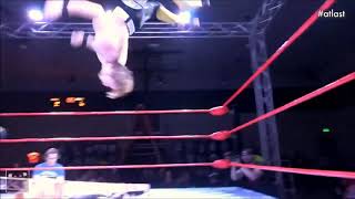 Asai Moonsault onto ladder by Vandagriff