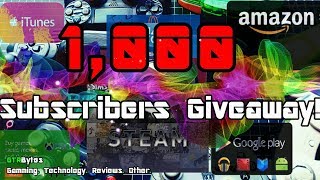 1000 Subscribers Giveaway! [Closed]