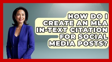 How Do I Create An MLA In-text Citation For Social Media Posts? - Literary Icons