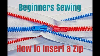 Beginners Sewing - How to Insert a Zip into a Seam