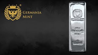 GERMANIA MINT 100 OZ SILVER CAST BAR