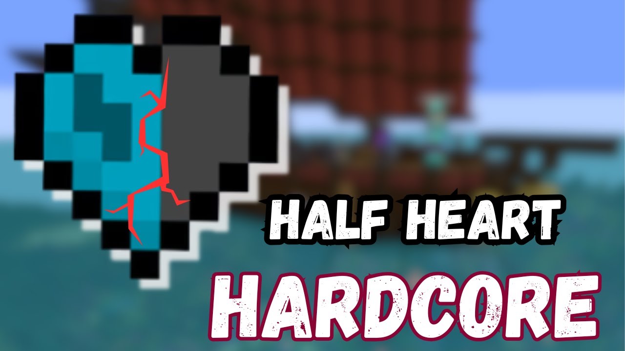 Surviving Minecraft on Half a Heart | Hardcore Full Attempt (No ...