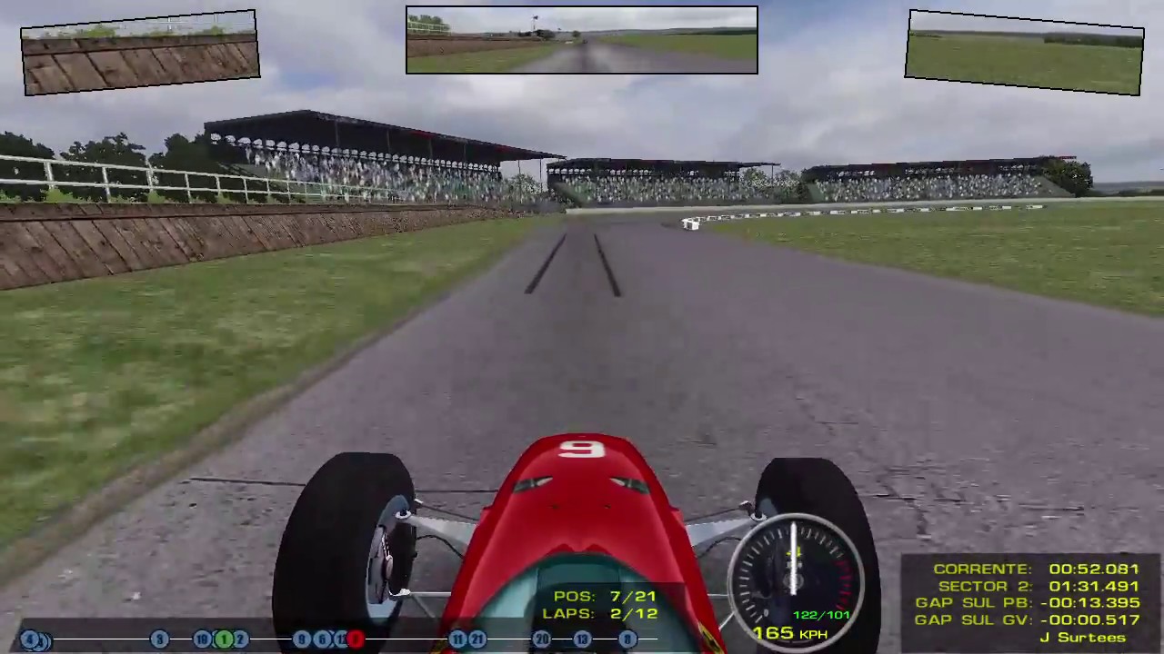 rFactor F1 1965 mod gameplay at Silverstone - qualifying