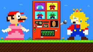 Mario And Peach Swaps Clothes In A Vending Machine Game Animation