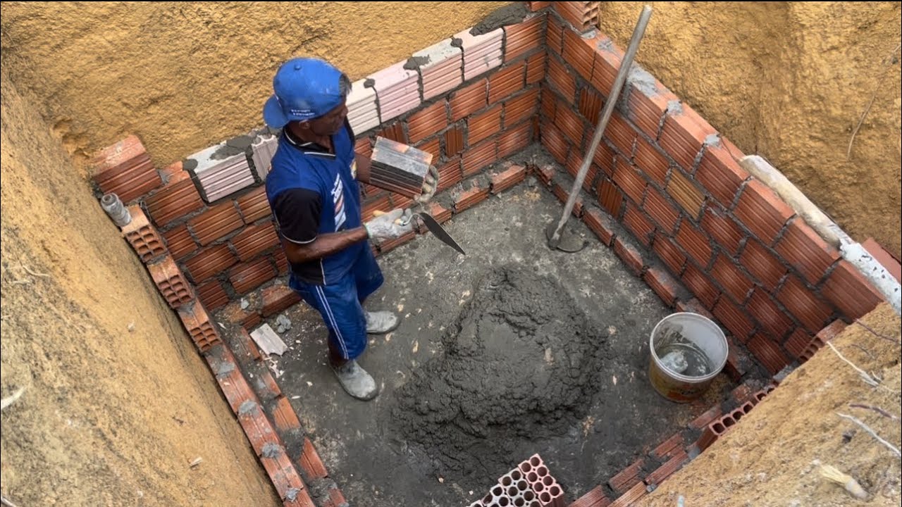 Construção da fossa 2x2 metros