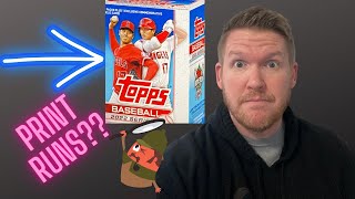 Topps to Give us Card Print Runs