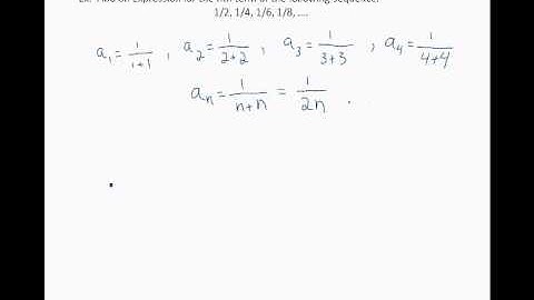 Infinite sequences