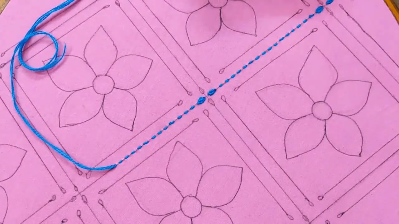 Hand embroidery traditional nakshi kantha stitch very clearly & easily step by step for beginners