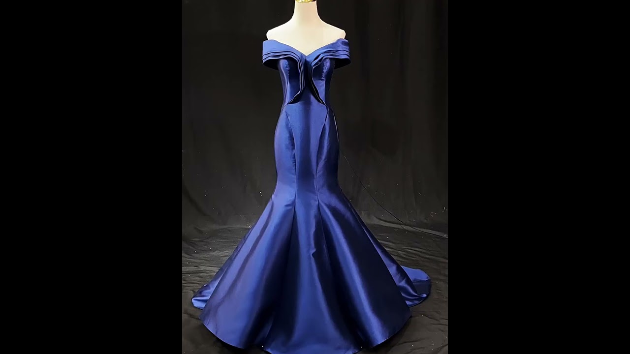 Vintage / Retro Royal Blue Evening Dresses