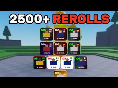 Using 2500+ Rerolls to get the BEST team in Build A Soccer Squad