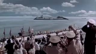 The Sky Calls (1959 Russian Sci Fi Movie ) rocket landing scene