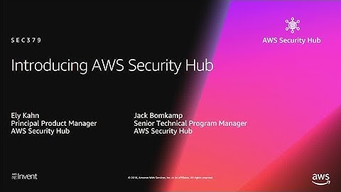 AWS re:Invent 2018: [NEW LAUNCH!] Introduction to AWS Security Hub (SEC397)