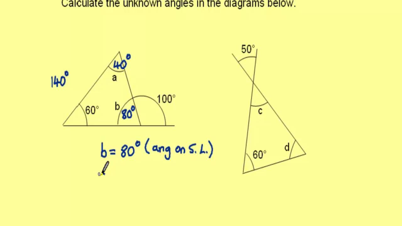 Year 7 Intro to Triangles and Quadrilaterals Angles eg5
