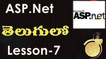 ASP.Net Web applications in Telugu-Lesson-7