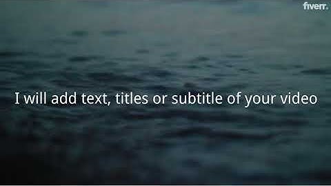 Add text, titles or subtitle your video - Best Subtitles & Captions service