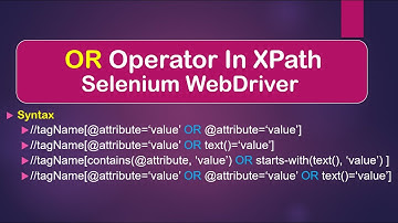 How To Use OR Logical Operator In XPath Selenium WebDriver || Java
