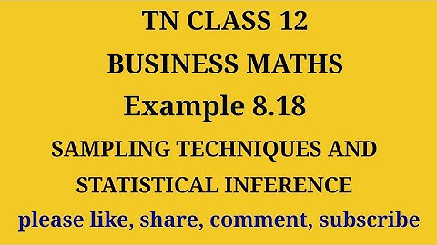 Tn 12 Business maths | example 8.18 | chapter 8 |state board |gmrrao maths |