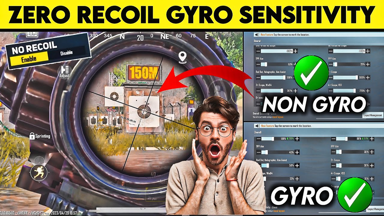 IPHONE XR BEST ZERO RECOIL GYROSCOPE SENSITIVITY FOR BGMI 2023 ️
