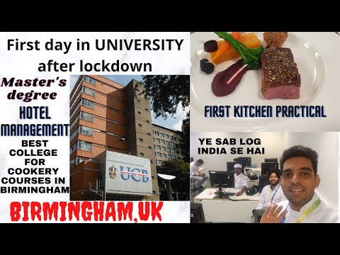 First day at culinary UNIVERSITY in UK after lockdown|Hotel management|University College Birmingham