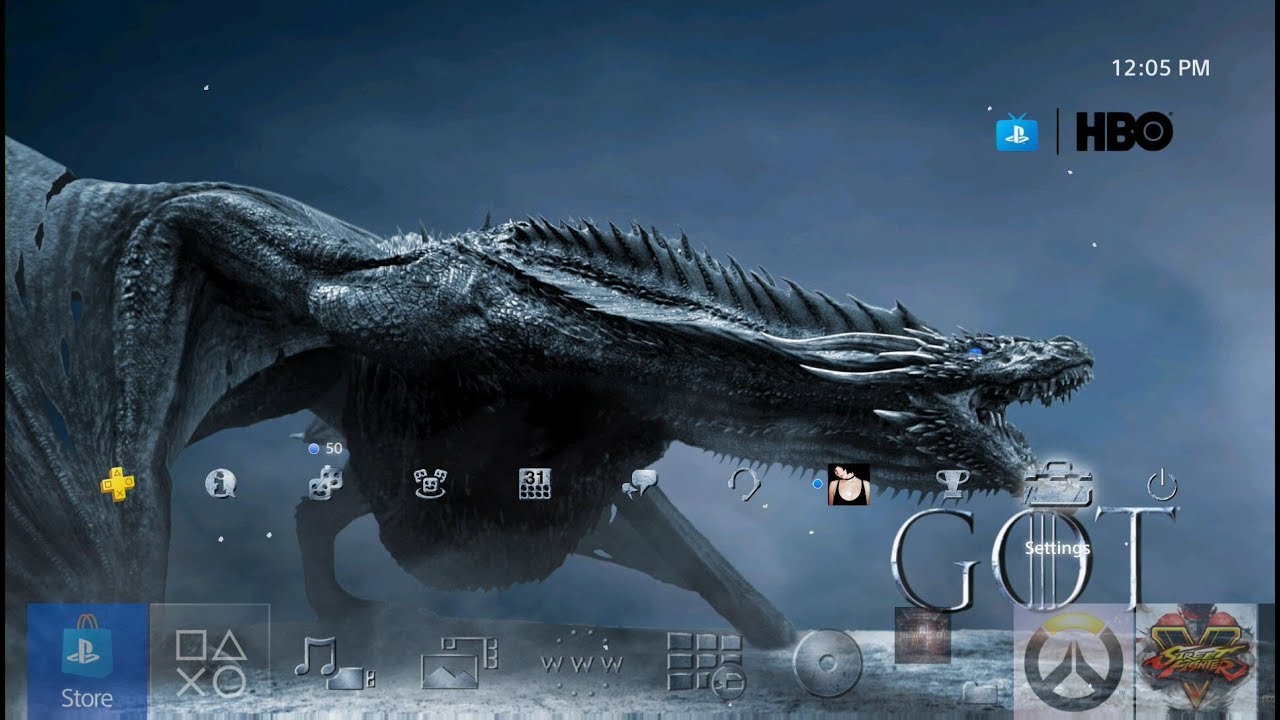 Playstation Vue X Game Of Thrones Dragon Dynamic Theme Ps4 Youtube