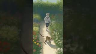 Cat on leash