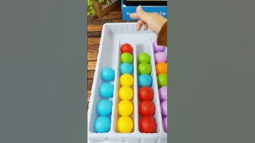 [Puzzle] Brain-training Marble Run Game #1 Color Ball Sorting Light Blue