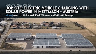 Job Site Electric Vehicle Charging With Solar Power In Mettmach - Austria