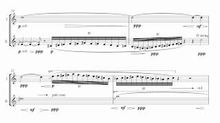 Christopher G. Sahar Four Violin Duos I - Erasure [with score]