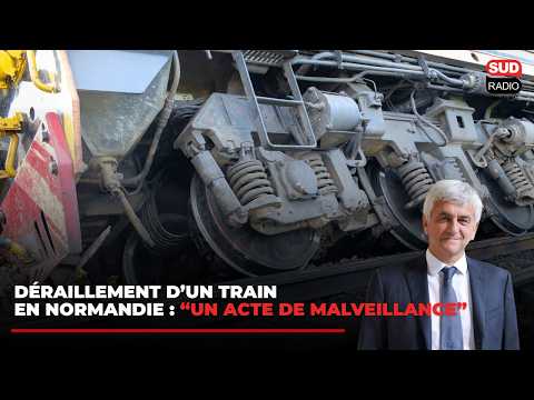 Miniature de la vidéo : Déraillement d'un train en Normandie : "Ça a tout l'air d'être un acte de malveillance"