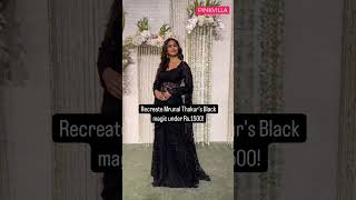 Mrunal Thakur Black Saree Look Under Rs.1500
