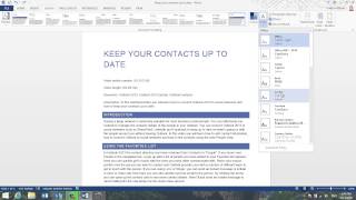 How to apply document styles