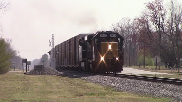 CSXT F732 GP38/ES44 Check out the sign My Buddy holds out the window and Great RS5T horn & Notch 8