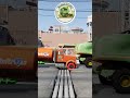 BeamNG Truck Eps. 29 FARM MACHINE TOW Giant Green Harvester Tows Orange Tanker Truck Over Bumpy Pipe