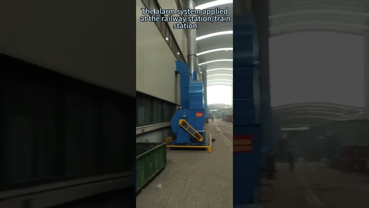 The alarm system applied at the railway station/train station