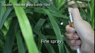 10ml Perfume Empty Double Head Lid Roller And Glass Spray Bottle