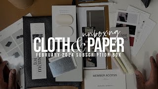 Cloth & Paper February 2024 Planning + Stationary and Penspiration Subscription Unboxing