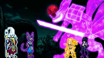 Beerus OP (New) VS Naruto OP (All Form) & Sasuke OP in Jump Force Mugen