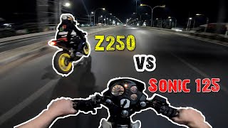 แว๊น Sonic125 ไล่ Z250 !! ..4จังหวะในตำนาน -- #WheelieThailand