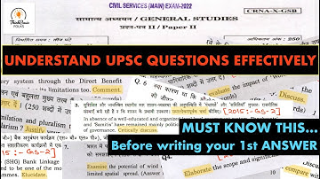 How To ANSWER Any UPSC QUESTION | What Examiner Wants ? | UPSC Question Keywords/directives